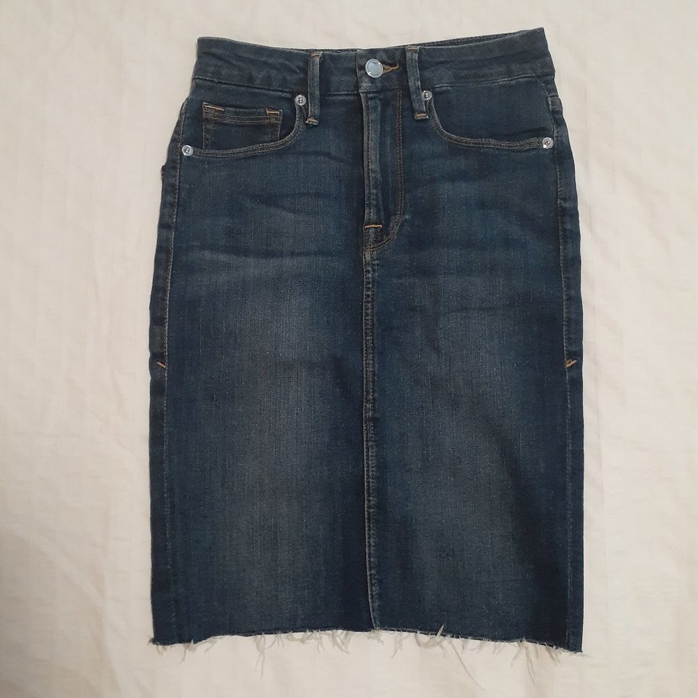 denim pencil skirt